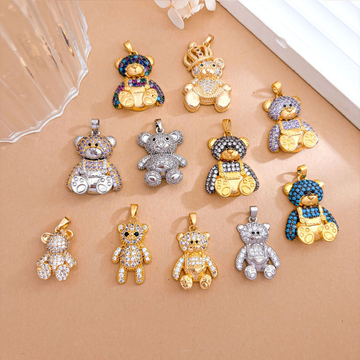 Pendentif et accessoires pour bijoux pour petits ours mignons