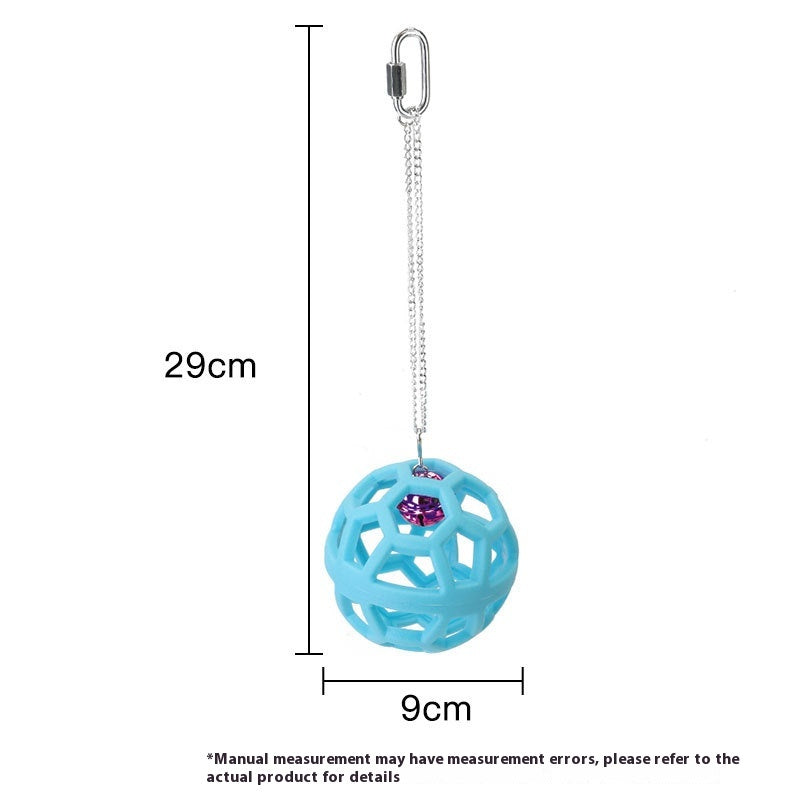Plastic Gnawing Molar Chewing Soulagement Stuffy perroquet suspension boule de cloche