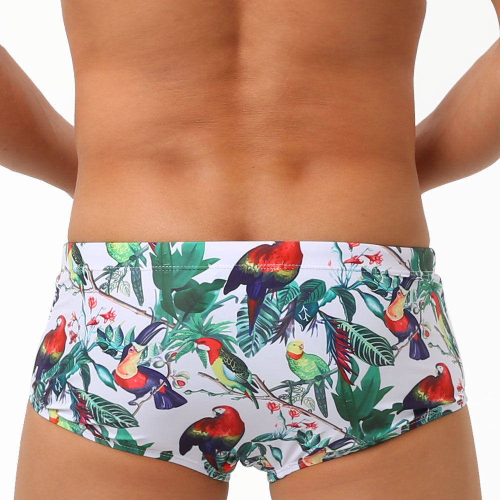 Flower-bird Imprimer Fashion Petit Boxer pour Homme