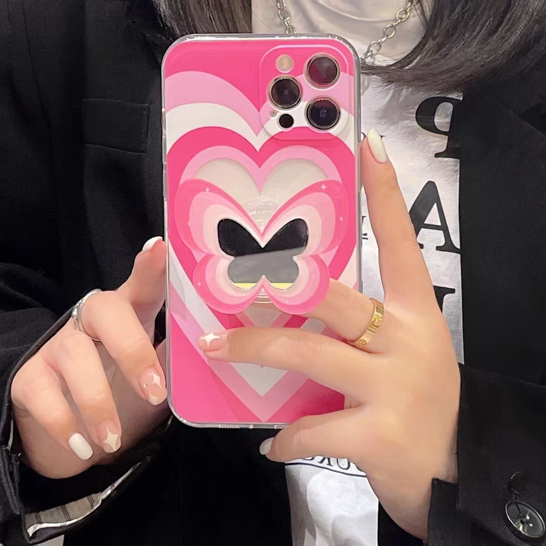 Couleur Butterfly Stand Silicone Phone Case