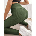 Pantalon de fitness stretch Jacquard High Waist Tight Exercice Pantalon de yoga