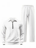 Pantalon et chandail de polo Jacquard pour hommes avec collier de lapel