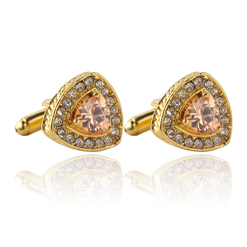 Chemise homme Cufflinks Triangle Crystal French Diamond