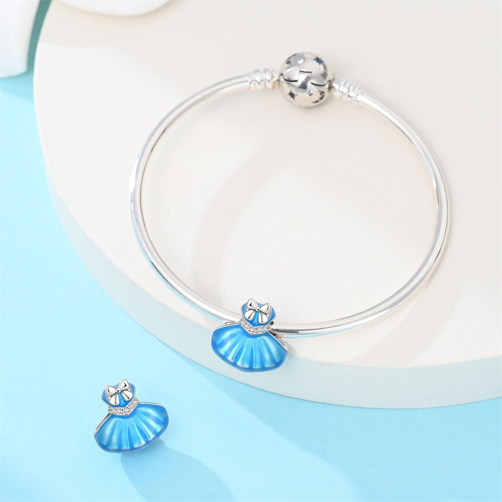 Bracelet de bricolage en cuivre plaqué argent perlé et pendentif