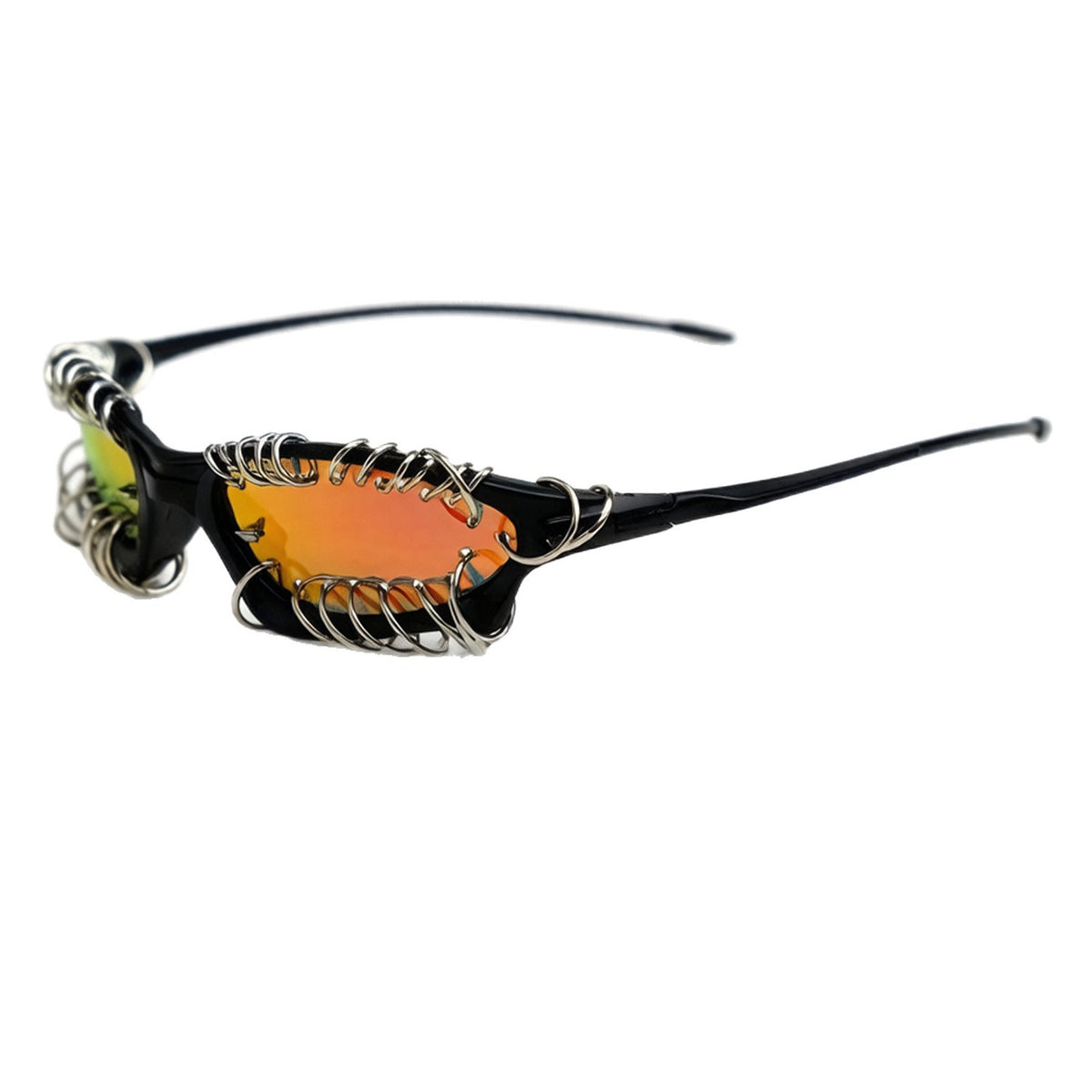Lunettes de soleil circum-épiquées de style utilitaire avec un cadre étroit et une protection UV