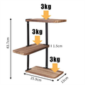 Tablette d'angle 3-Tier Lucca moderne - étagères murales flottantes pour le stockage et l'affichage bâtiment Su