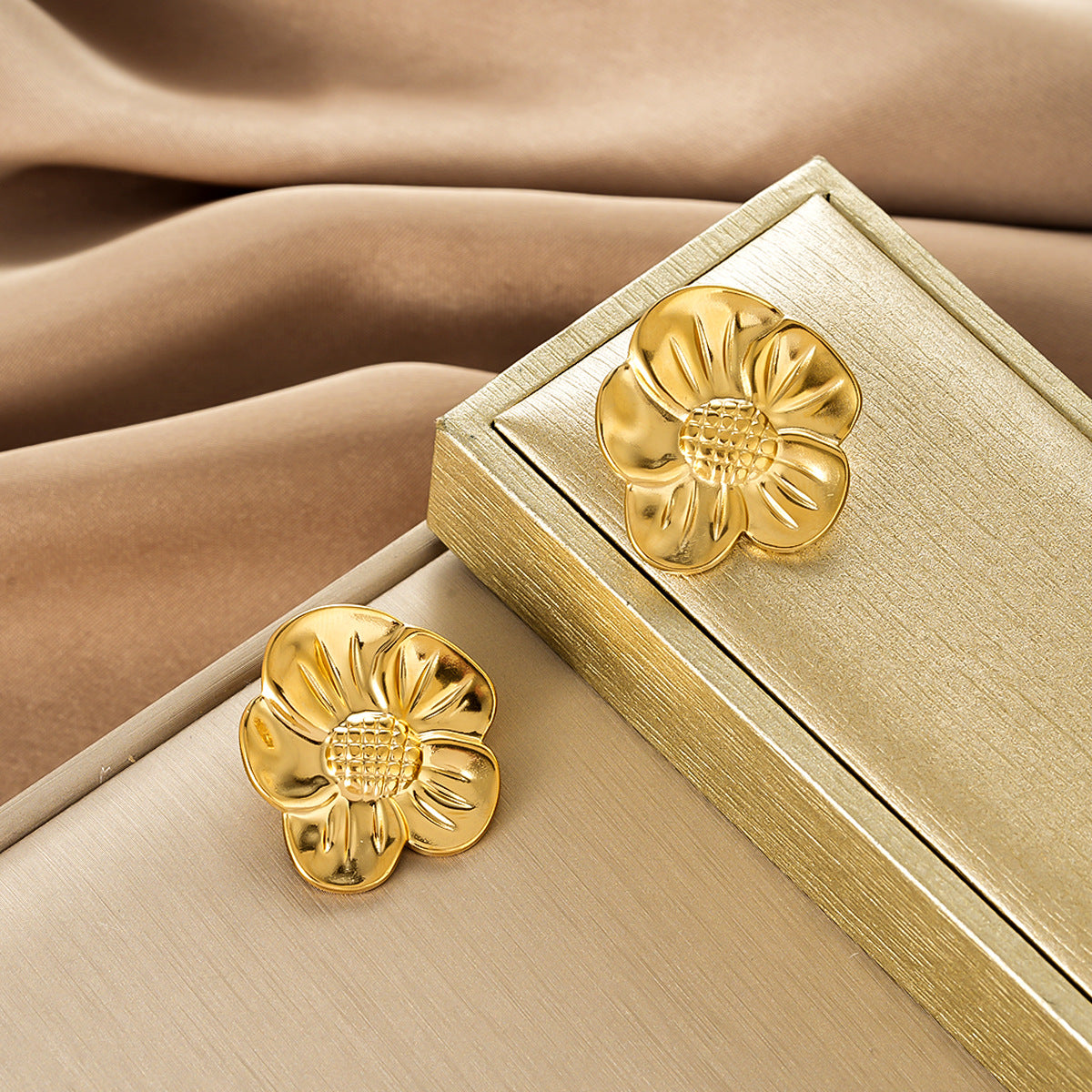 Boucles d'oreilles Françaises Retro Linéaires rayées INS Bohemian Ethnic Style Light Luxury High-fr