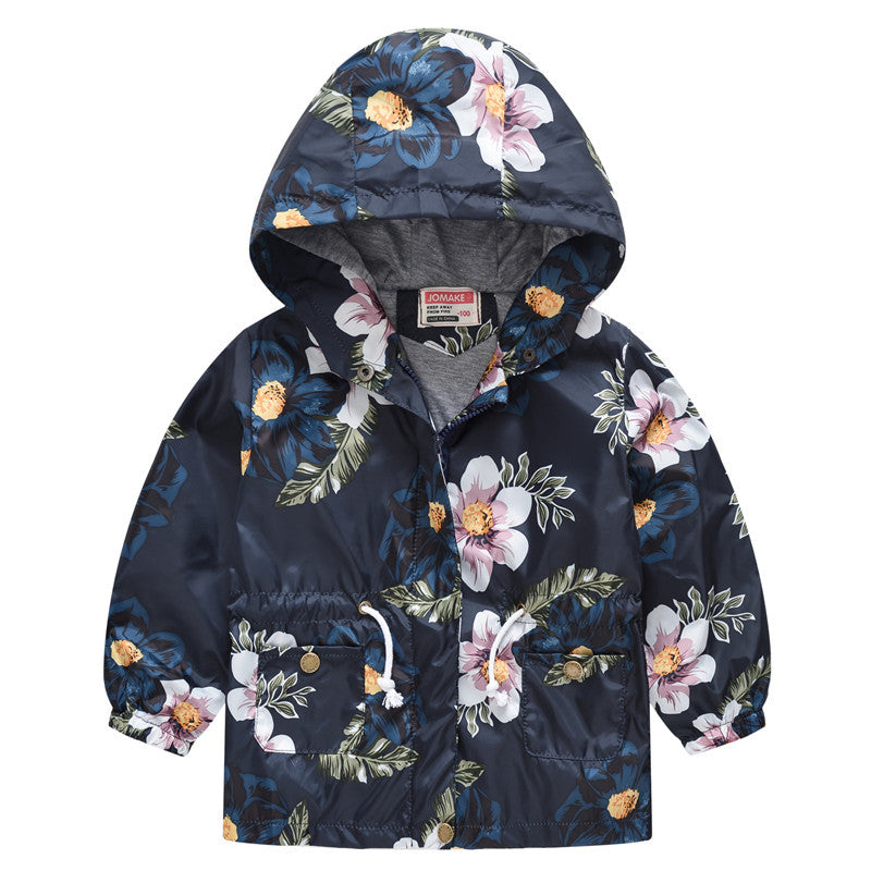 Le printemps et l'automne mince à capuche bébé mignon Zipper veste pour enfants