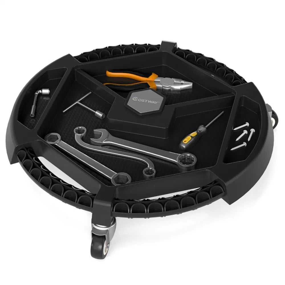 Outil de garage roulant Caddy avec 4 compartiments de rangement et supports magnétiques