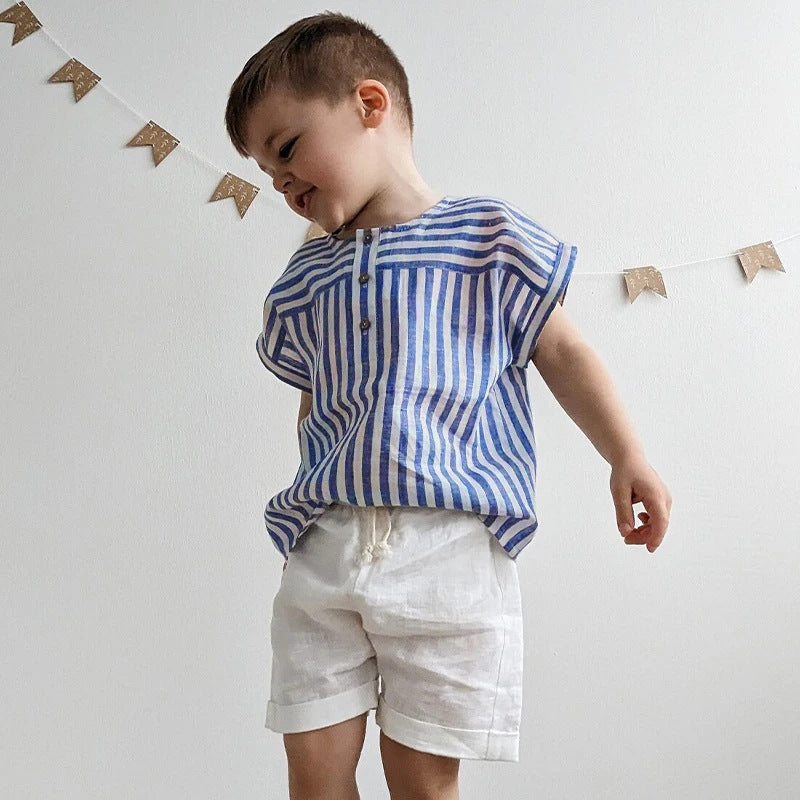 T-shirt en coton à manches courtes Mori Style avant Mince