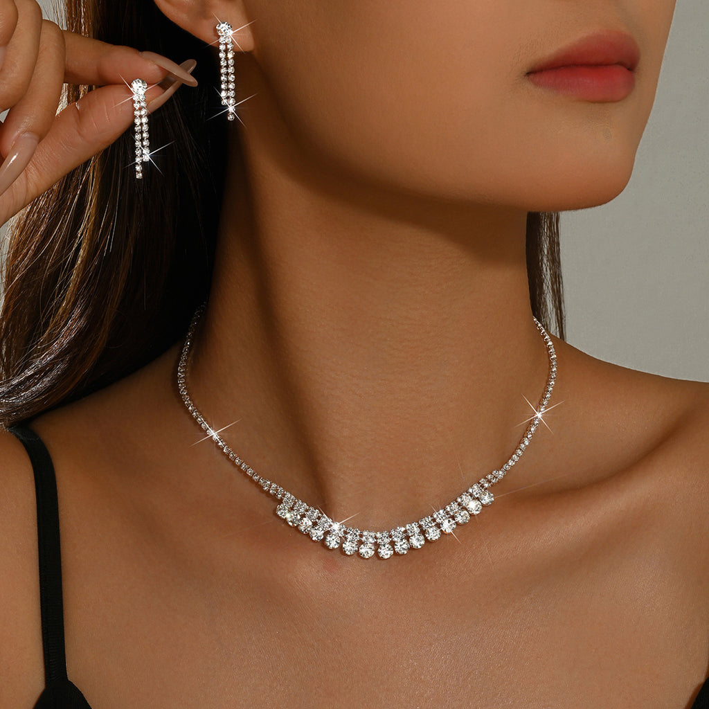 Femmes Glamour Mariage 2 Pcs Ensemble de Strass