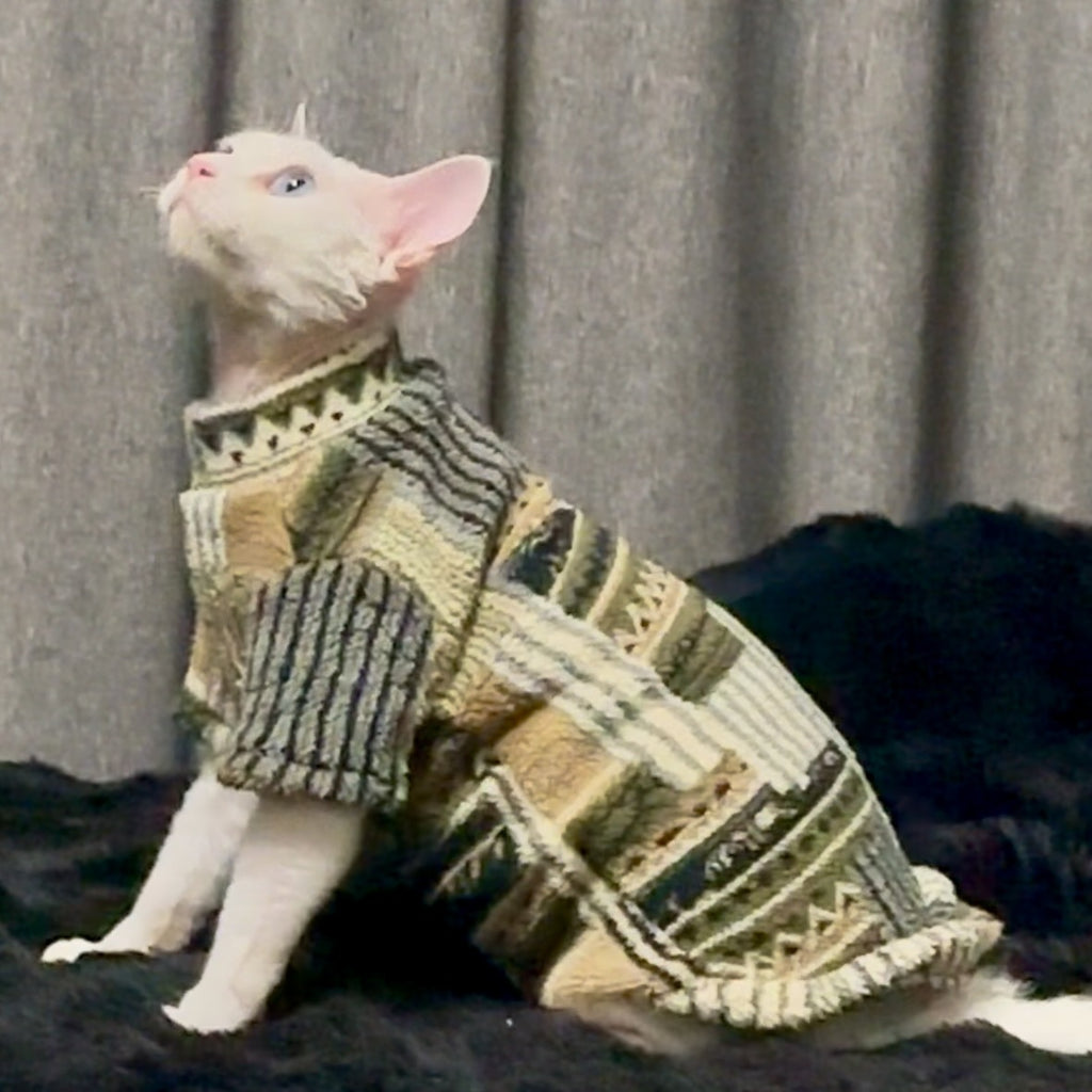 Vêtements de chat épaississants en fourrure doublés de polaire pour la chaleur