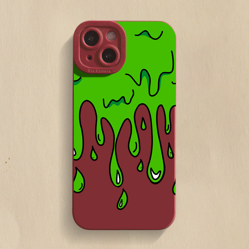Coque de téléphone couleur contrastante de peinture Graffiti
