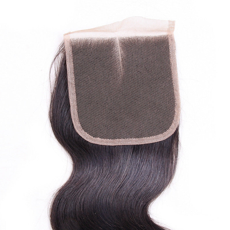 Real Hair Block Body Wave 4X4 Fermeture de dentelle