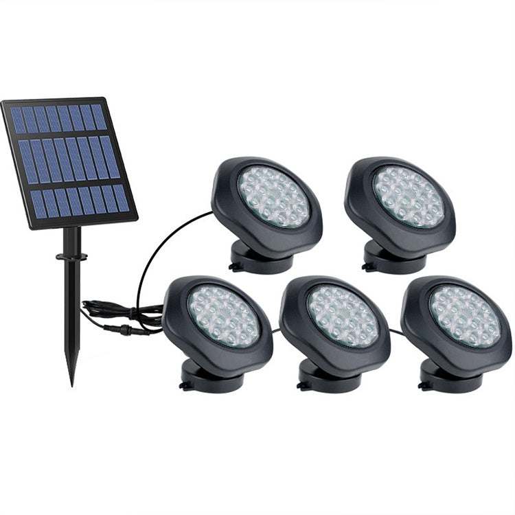 Disque sous-marin à énergie solaire Cour extérieure multicolore Lumière submersible