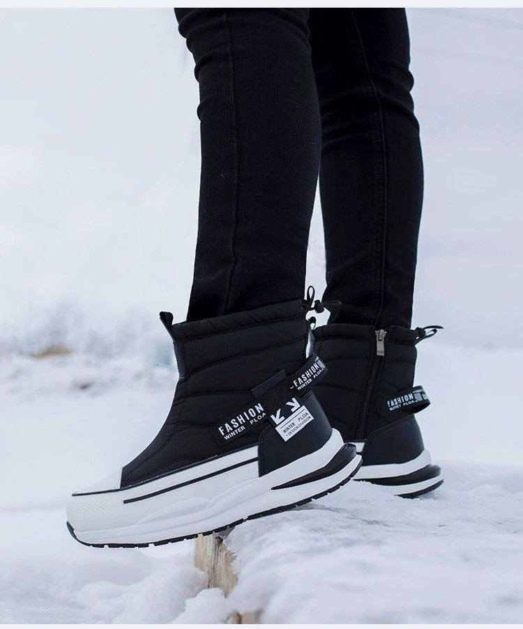 Doublure de laine d'hiver Waterproof Chaussures de coton Casual Hommes