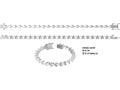 S925 Argent Sterling Pear Cut Moissanite Bracelet de tennis 6x4mm D Couleur VVS1 16-18-20cm GRA