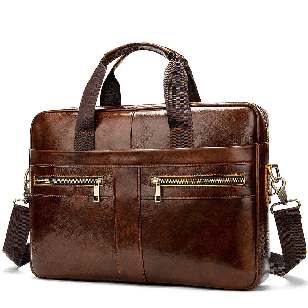 Porte-monnaie en cuir pour hommes Sac pour hommes de première couche Portable