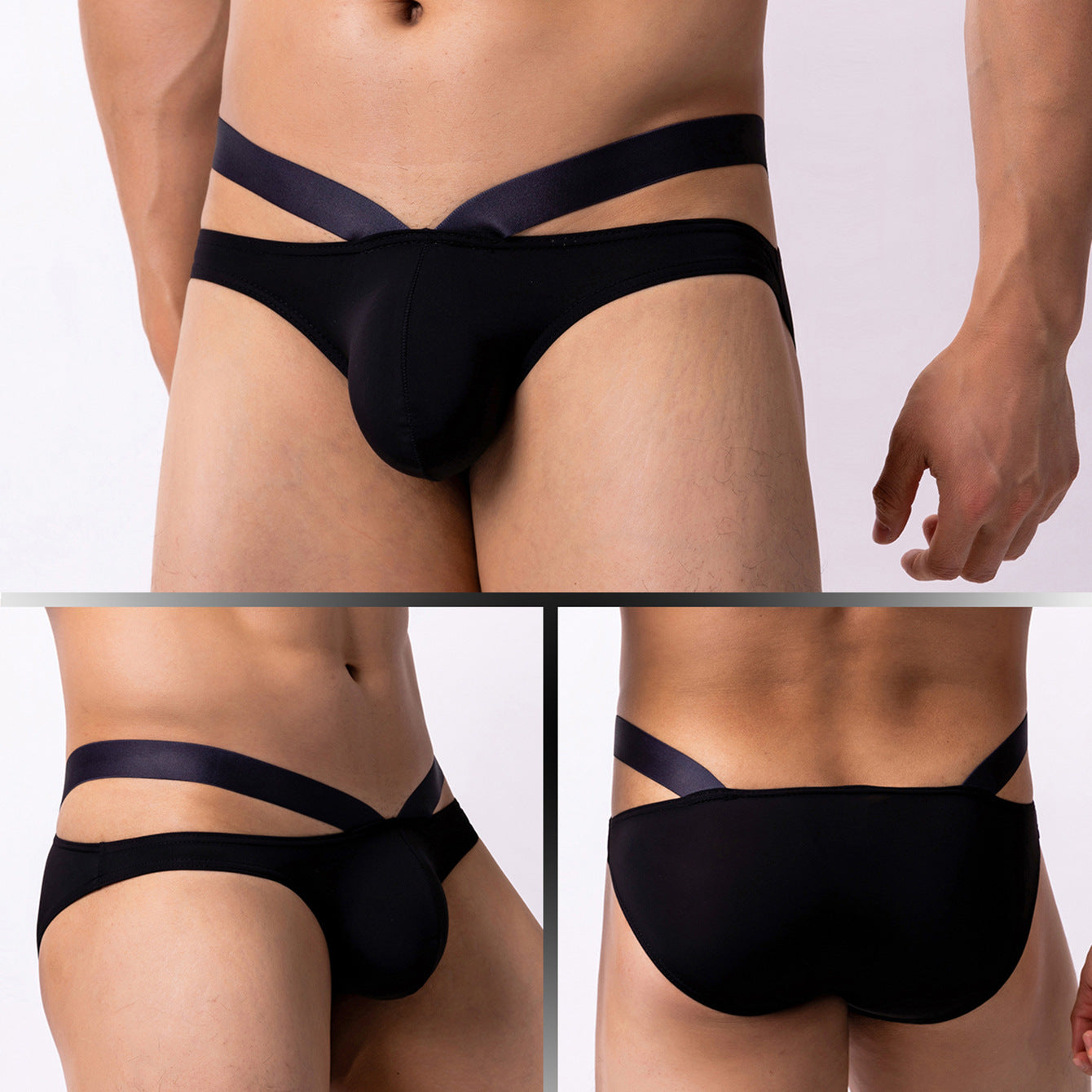 Slip de sous-vêtements pour hommes en soie mince de glace