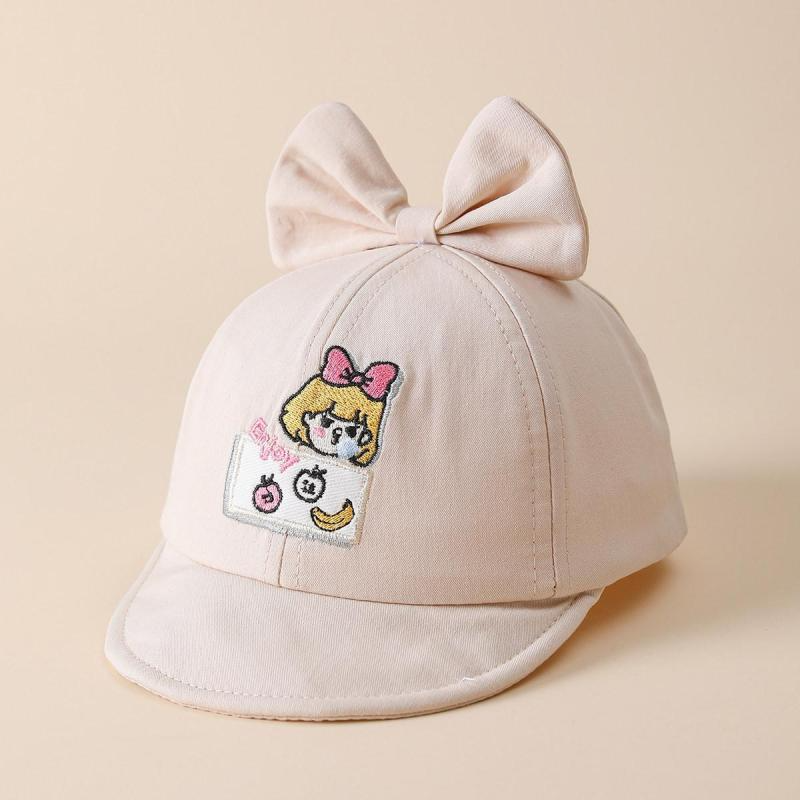 Baby Large Bow Soft Brimmed Baseball Cap pour le printemps et l'été léger respirant avec