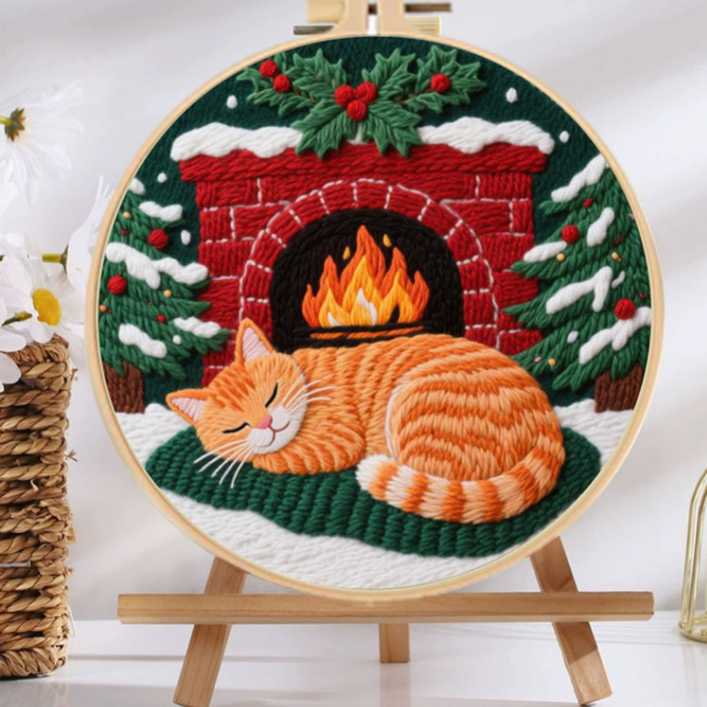Cat Broderie artisanale Diy Matériau Package