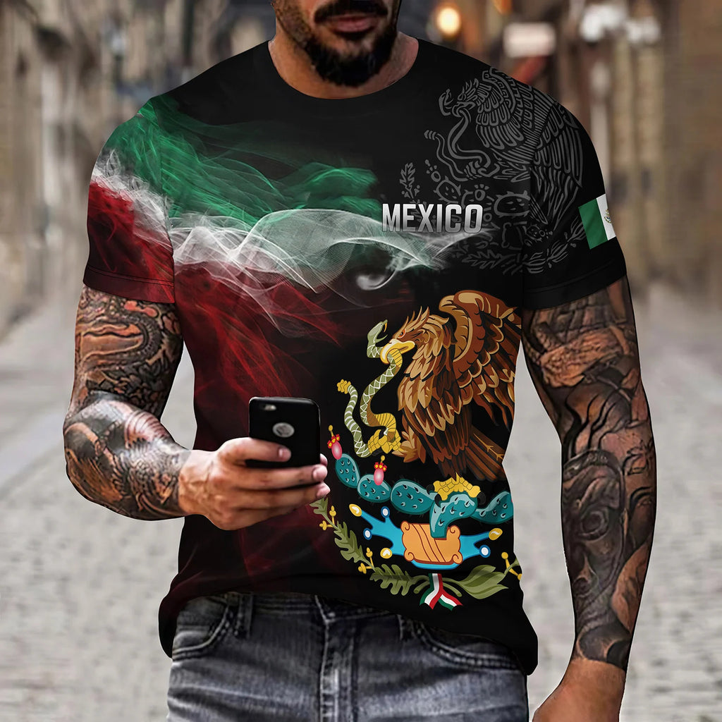 T-shirt Eagle and Snake T-shirt à col rond à manches courtes pour homme