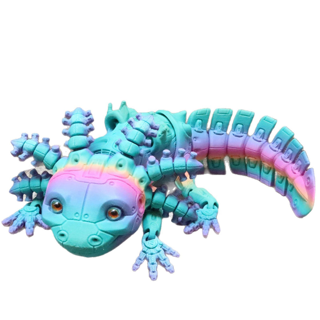 Salamandre mécanique imprimée en 3D Une figurine décorative mobile