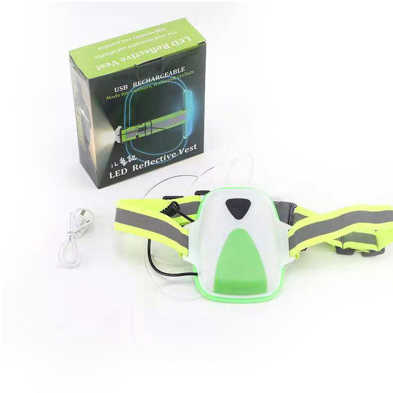 Lampes de sport de plein air Charge USB Veste réfléchissante amovible