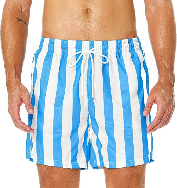 Short à trou d'épingle imprimé pour hommes occasionnels