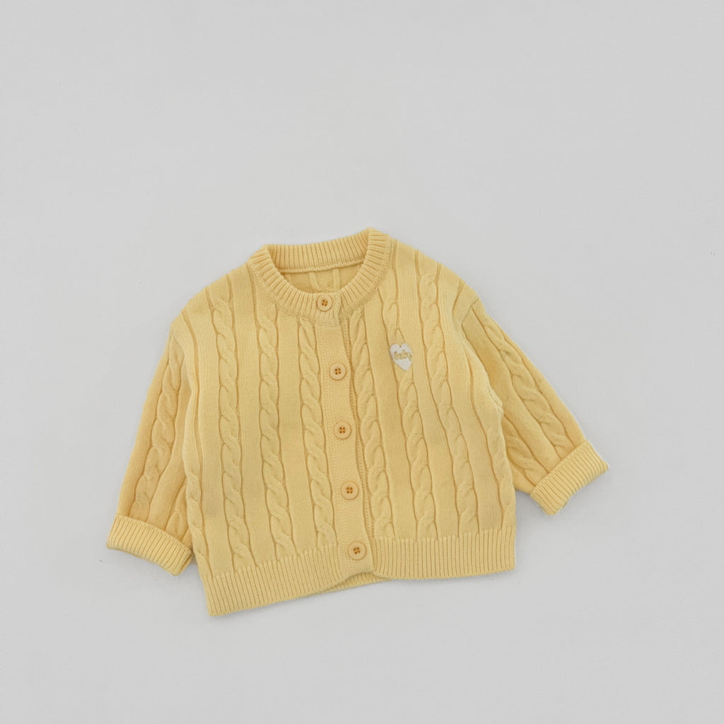 Vêtements Twist-Knit Cardigan Automne Enfants Vêtements de dessus
