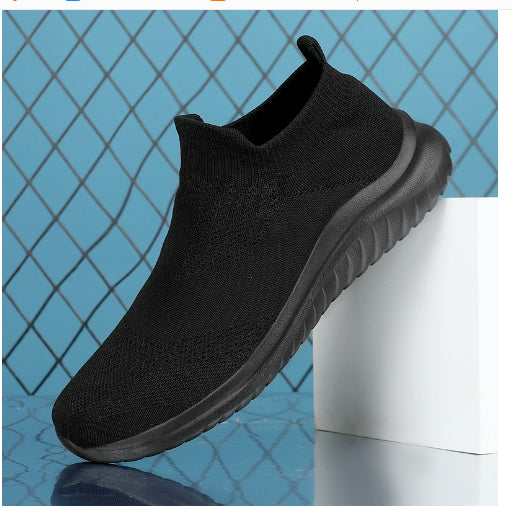 Flying Knit Sneakers Hommes Mesh Blanc Chaussures Noir Casual Sneakers