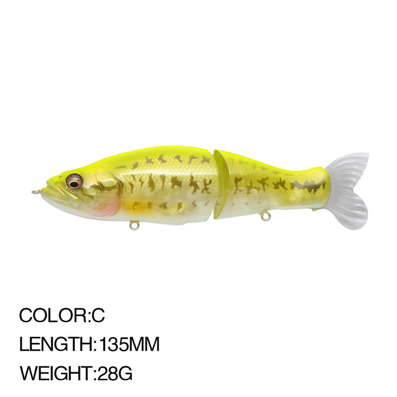 Aile multi-section I Diapositive 135MM 28G Lure Deux Section Aile dure