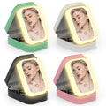 1Pc Portable Sac de maquillage de voyage avec miroir LED Rechargeable miroir de beauté avec 3 couleurs
