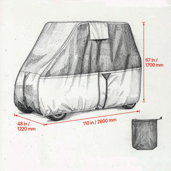 Couverture 600D imperméable Oxford Golf Cart