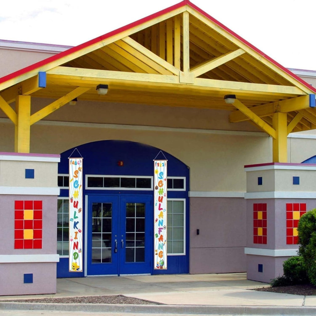 Premier jour de la bannière de porte de l'école
