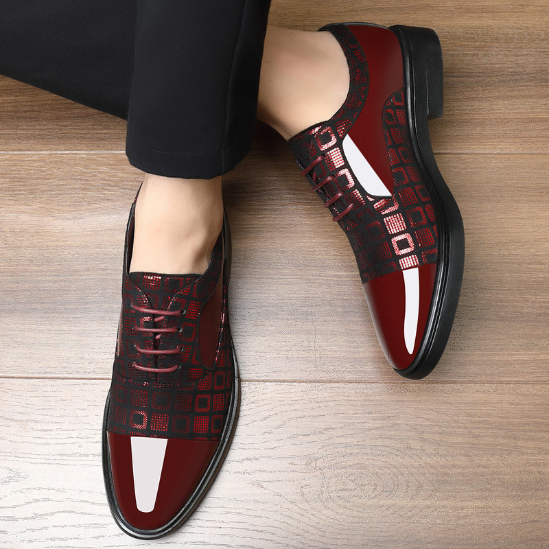 Chaussures en cuir pointu-orteil de style britannique pour hommes