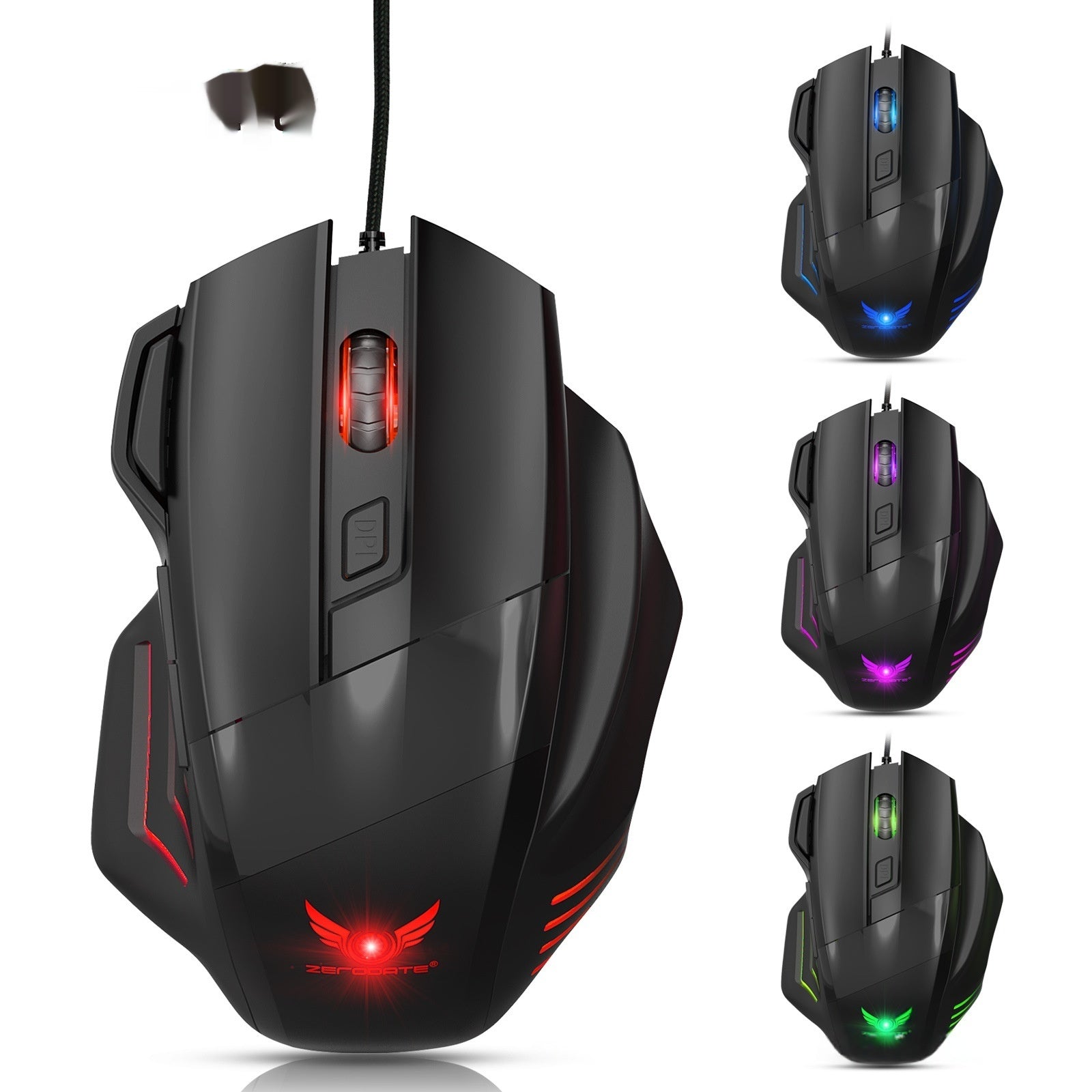 G200 Souris filaire Mouse colorée à 7 boutons