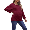 Femmes Confortable Casual Solid-color Top avec manches Lanterne