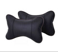 Oreiller cou de voiture-noir-PU cuir + PP coton-1 pièce