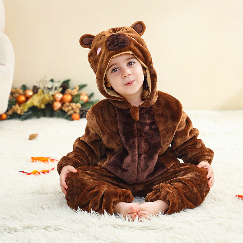 Enfant et tout-petit Onésie Classe A Costume de saut en flanelle Crawling