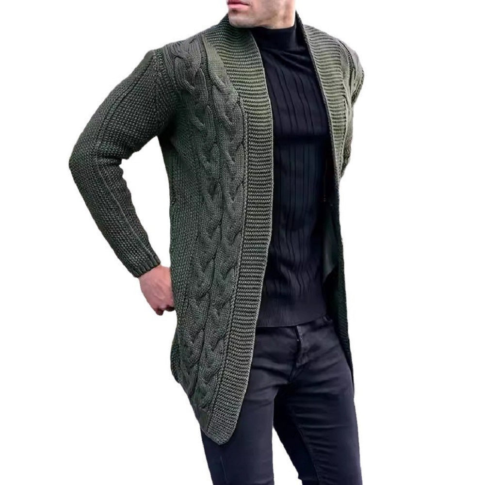 Chandail de cardigan casual homme avec manches longues pour l'automne et l'hiver