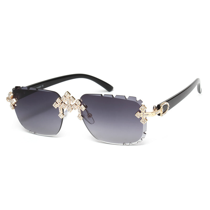 Lunettes de soleil de mode pour femmes Cross Diamond