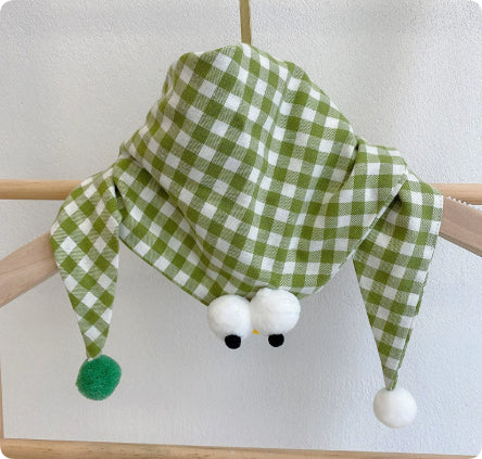 Style coréen coton-linen Plaid enfants écharpe polyvalent et facile à assortir