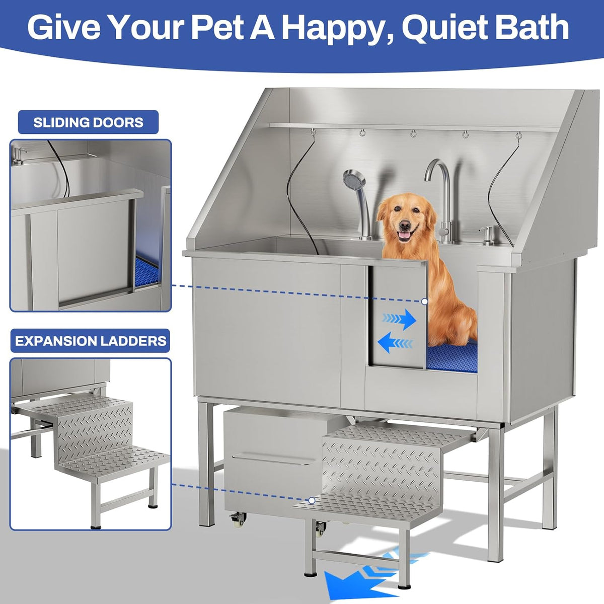 50in Stainless Steel Dog Wash Station