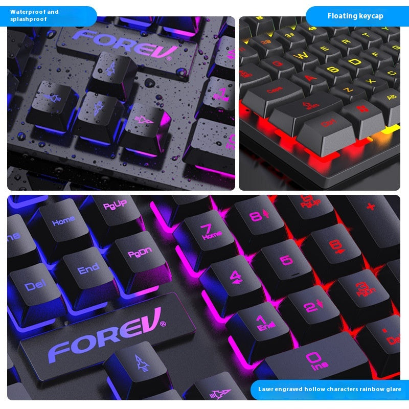 Clavier de poche portable 104 clés pour la souris des joueurs