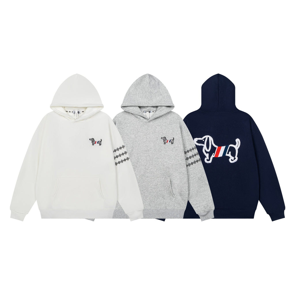 Dachshund Serviette de chien Brodé Sweatshirt à capuche pour hommes