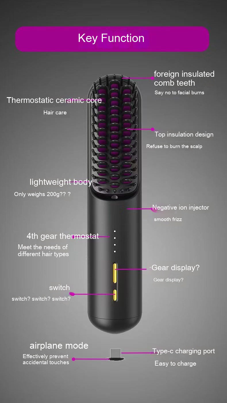 3 générations mini charge ménagère portative lisseurs de cheveux sans fil
