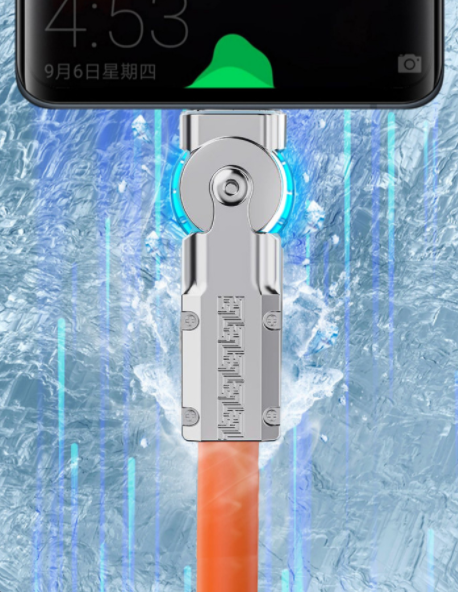 Type-C Super charge rapide 180Rotary Data Cable