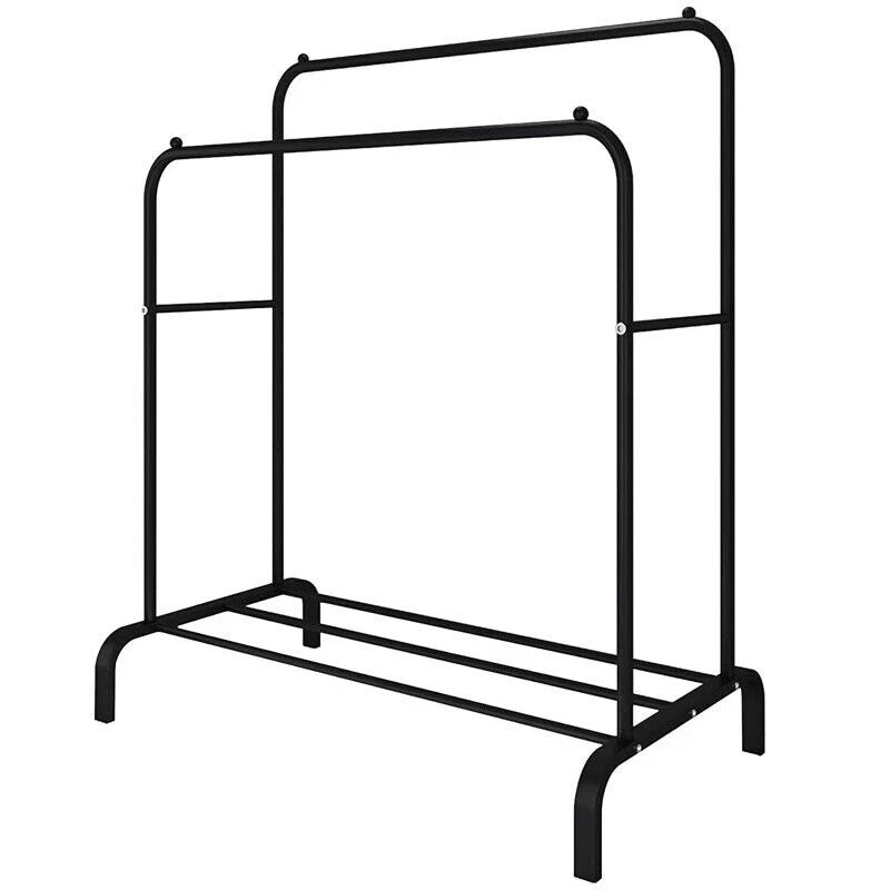 Heavy Duty Double Vêtements Rail Pending Rack Garment Display Stand Shoes Storage