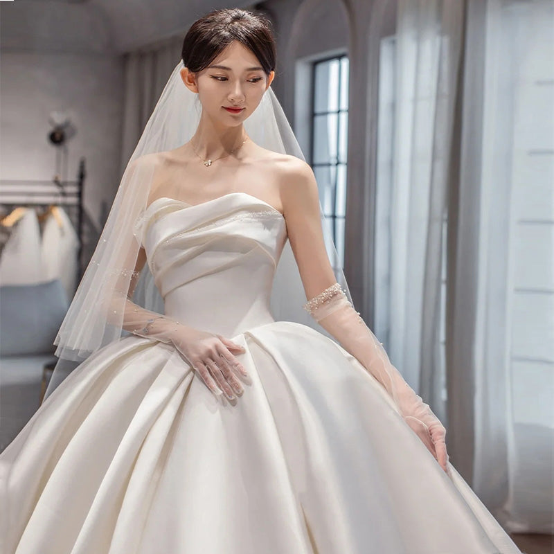 Tempérament Princesse Style Satin français Tail